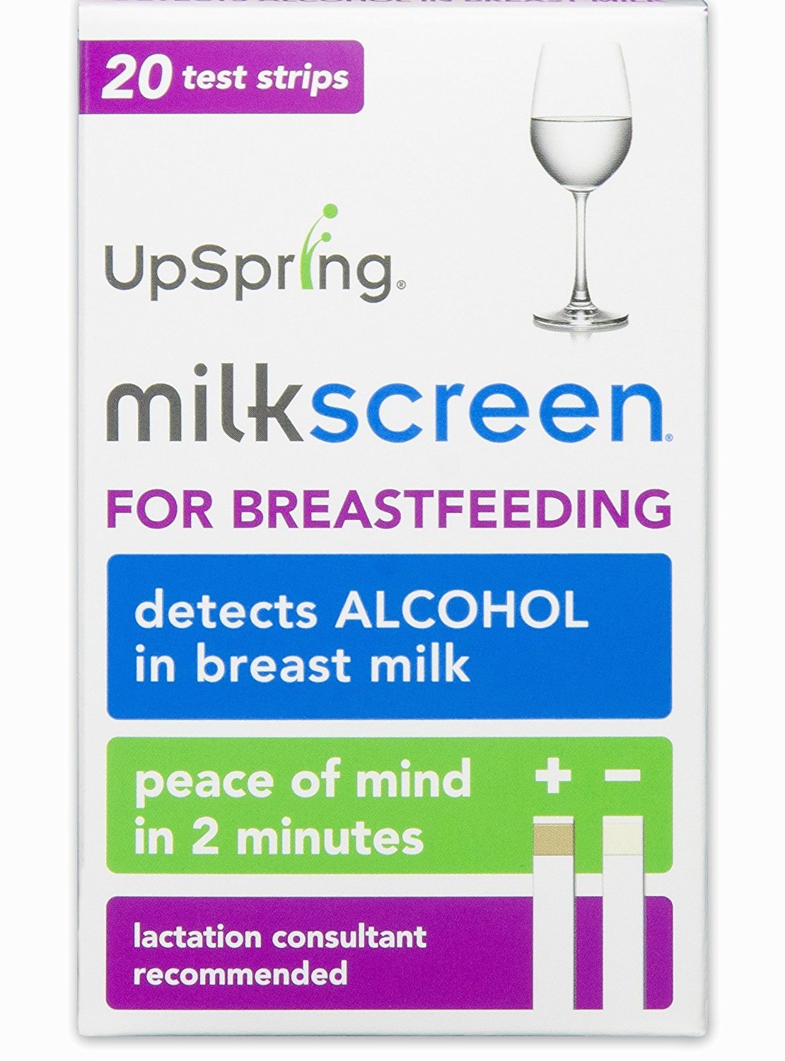 UpSpring Baby Milkscreen Alcohol Test Strips for Breastmilk