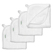 green sprouts Muslin Washcloths made from Organic Cotton (4 pack) | 2 absorbent layers gently clean baby | Organic cotton muslin & knitted terry, Super soft & softer with every wash, Generously sized