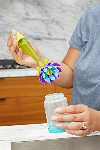 Acorn Baby Bottle Brush, 15in - Bendable Silicone Water Bottle Cleaner Wand  