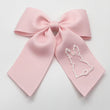 Winn and William White Bunny Embroidered Hair Bow